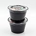 Golden Apple, 4oz-100sets Black Plastic Jello Shot Souffle Cups with clear Lids, Sampling Cup…