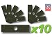 MowerPartsGroup (10) Pk Edger Blades 8" X 2" Fits Echo Stihl Husqvarna Ryobi Shindaiwa Red Max