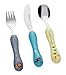 Bon Animal Kingdom 3-Piece Children's Flatware Silverware Cutlery Set, Include Knife/Fork/Spoon, Mirror Polished Stainless Steel With Fun Animal Designs To Entertain The Children