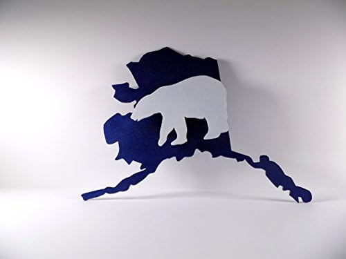 Alaska and Polar Bear Metal Wall Art