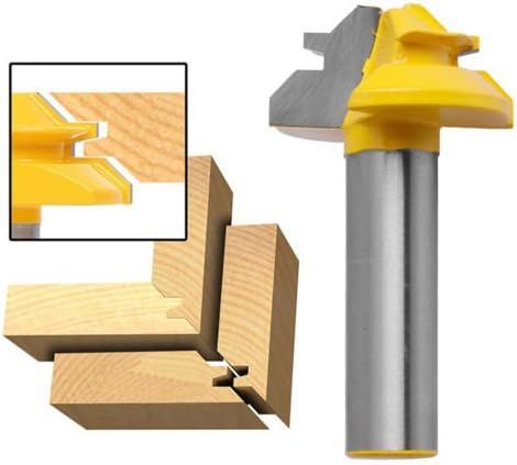 FORTOMORROW 1PC 1/2'' Shank 45 Degree Medium Lock Stile&amp;Rail Steel Router Cutter Bit Woodworking