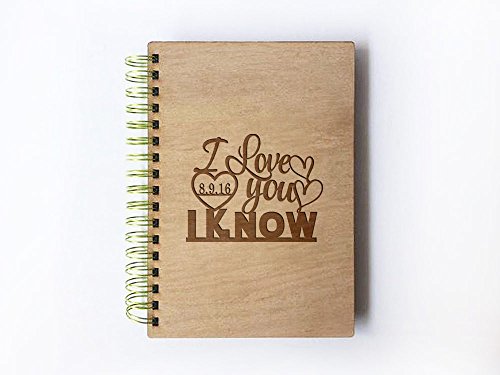 Wedding Guest book (wood) - notebook - I Love You I Know