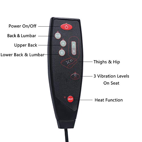 Sotion Shiatsu Back Massager for Chair Seat Massage Cushion with Heat, Deep Kneading Rolling Vibration Massage Chair Pad, Relief Pain and Fatigue from Back, Lumbar, Highs