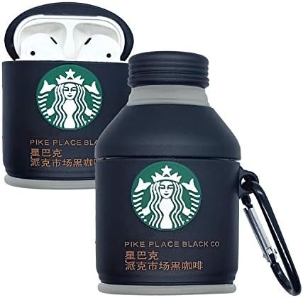 Silicone Shockproof Starbucks Coffee Drink Bottle Case for Airpods (Black)  price in Egypt | Amazon Egypt | kanbkam