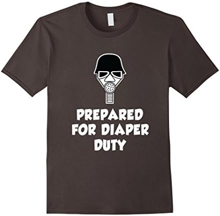 Men's Prepared For Diaper Duty Mask Poop Smelly Hilarious T-Shirt 2XL Asphalt