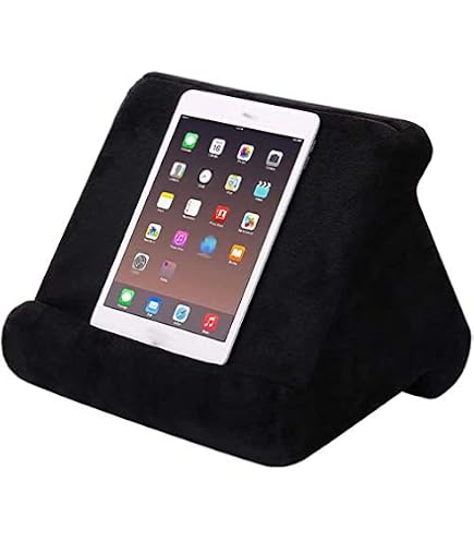 ZEUSE Support Coussin Pour Tablette Et Lecture - Gris, Multi-Positions Maison Et Voyage