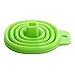 Leaton Silicone Collapsible Funnel Foldable Funnel for Liquid Transfer 100% Food Grade Silicone (Green)