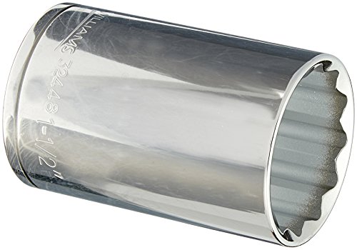 Williams 32448 1/2-Inch Drive Deep Socket, 12-Point, 1-1/2-Inch