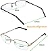 Reading Glasses Set of 3 Half Rim Metal Glasses for Reading Quality Spring Hinge Readers Men and Women +2.5