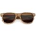 WearMe Pro Faux Wood Reflective Color Lens Horn Rimmed Sunglasses (Light Wood Print, 54)