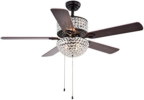 Warehouse Of Tiffany Cfl 8170bl Laure Crystal 6 Light 52 Inch