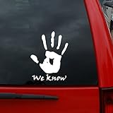 Elder Scrolls - We Know – 5” tall Vinyl Decal Window Sticker for Cars, Trucks, Windows, Walls, Laptops, and More.