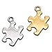 JETEHO 20pcs 2 Colors 16x18mm Metal Puzzle Piece Charms Pendant for Jewelry Making - Autism Asperger Syndrome Awareness Puzzle Piece Charm(Gold and Silver)