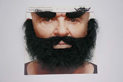 4 Mustaches+Adhesive+Novelty+Realistic+Eyebrows