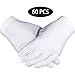 Norme 30 Pairs White Gloves White Work Gloves Coin Inspection Gloves Jewelry Gloves Stretchable Lining Gloves for Multi Function Using?60 Pieces?