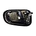 Interior Front or Rear Passenger Door Handle Replacement - Compatible with 1992-1997 Toyota Corolla; 1993-1997 Chevrolet Prizm - Black, Plastic - OEM 69205-12120-A