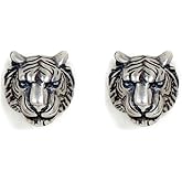 Vintage Tiger Head Stud Earrings Forest King Animal Piercing Punk Earring Studs Fashion Jewelry Gifts for Women Hypoallergenic