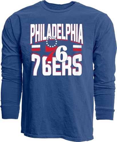 Philadelphia 76ers NBA Officially Licensed Long Sleeve T-Shirt Ringspun Bold Te…