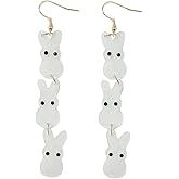 1-3 Pcs Easter Bunny Dangle Earring for Women Qute Rabbit Easter Egg Earring Funny Easter Bunny Spring Earrings Holiday Party Jewelry
