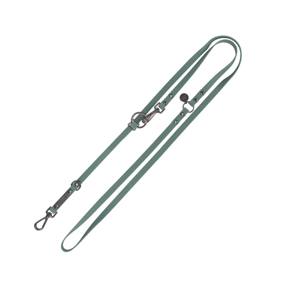 TRIXIE extension leash CityStyle S–M, 78.74 inches / 0.51 inches in sage PVC leash for dogs, 3-way adjustable – non-slip, water-repellent, and wipeable, 1971219