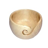 Naaz Wood arts Natural Naplewood Yarn Bowl Holder -7"x4" Handmade from Napelewood Perfect Yarn Holder for Knitting & Crocheting Smooth Finish