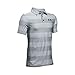 Under Armour Boys Playoff Stripe Polo Shirt, Overcast Gray, Youth Medium
