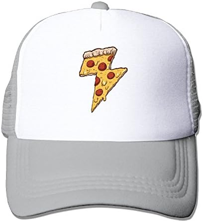 HEZHENHH Cool Thunder Cheesy Pizza Adult Trucker Mesh Baseball Cap Hat