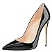 Kmeioo High Heels, Women's Pointed Toe High Heel Slip On Stiletto Pumps Evening Party Basic Shoes