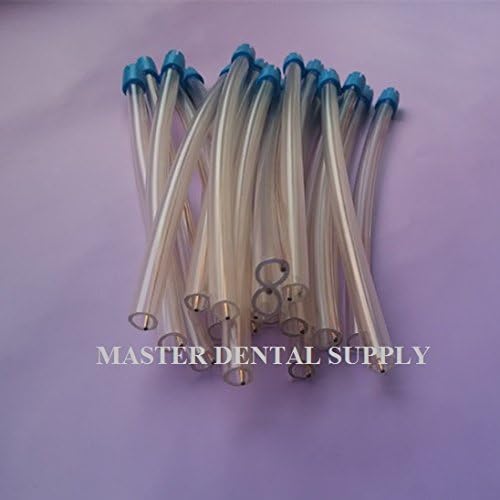 Saliva Ejector Tips CLEAR LIGHT BLUE Tip 1000 Pcs CASE (10 x 100 pcs/Bag) Suction Tips Ships from USA