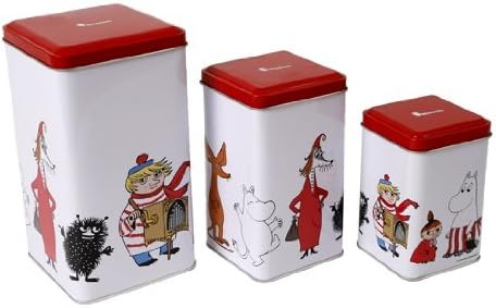 Set of 3 Martinex Moomin - Kitchen - Food - Children's Storage - Tin - Canisters - Boxes - Jars by Moomin Characters