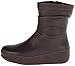 FitFlop Women's Zip Up Crush Boot (Leather), Chocolate, 8 M US