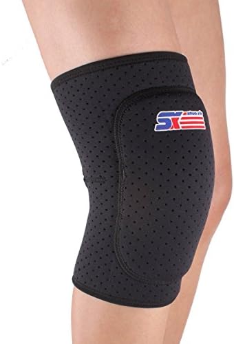 Thicken Breathable Sports Neoprene Knee Sleeve Compression Support Brace Knee Guard Protector Pad 1PCS - Black (M)