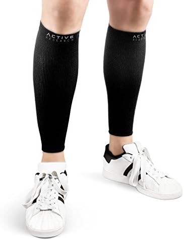 Active Research Compression Calf Sleeve - Compression Shin Support Sleeve For Shin Splints, Sports, Basketball, Training, Running, Crossfit and More - X-Large