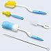 VERISA 5 in 1 Baby Bottle Cleaning Brush Set 5 Pcs Brush Cleaner Kit for Office Cups Sports Bottle, Baby Milk Bottle, Infant Pacifier, Nipple, Straw