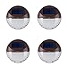 kinna Solar Deck Lights Outdoor, 4 Pack Solar Step Lights Wall Lamp LED Waterproof Patio Decor Solar Lights for Outside Railing, Stairs, Fence, Post, Yard and Driveway, Warm White