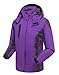 Ubon Women's Waterproof Windproof Moutain Ski Jacket Fleece (Purple,US M)
