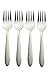 Oneida Mooncrest Everyday Flatware Salad Forks 18/0 Stainless Steel, Set of 4, Silver