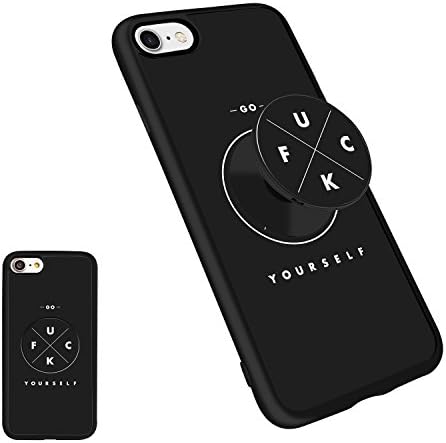 iPhone 7/8 Fuck Case, Personalized Soft TPU Rubber Gel [Anti Scratch] Cover Case with Pop Mount Stand [Shock Absorption] for iPhone 7/8(4.7 Inch)