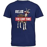Relax I've Goat Got This Metro Blue Adult T-Shirt - Large