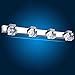 Lightess Bathroom Vanity Lights 4-Light Long LED Bath Lighting Over Mirror Crystal Wall Sconces 12W Cool White