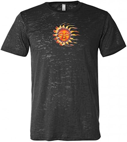 Yoga Clothing For You Sleeping Sun Mens Burnout Tee Shirt