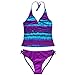 FEESHOW Big Girls Youth Tie-Dye Swimsuit 2 Piece Halter Tankini Bathing Suit