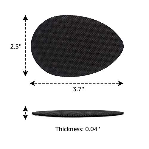 Beautulip Non-Skid Pads for Shoes Noise Reduction Self-Adhesive Slip Resistant Sole Stick Protector Pack of 8 (Black)