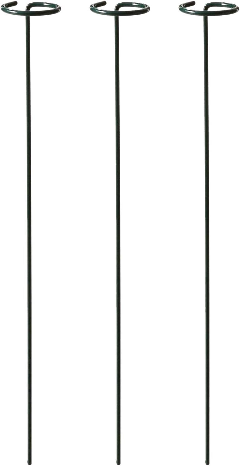 Bosmere E503 Single Plant Stem Support 24" High with 3" Hoop, 3-Pack