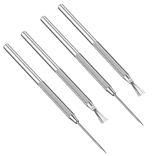 4 Pack Clay Ceramic Needle Tools Pottery Craft Tools Sculpture Feather Wire Texture and Needle