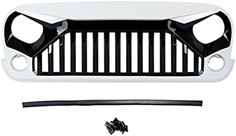 Gzyf 車用 ジープラングラー フロントグリル アッパーグリル Absプラスチップ製 品質抜群 ガーニッシュ カスタム 外装パーツ ドレスアップ 対応車種 Jeep Wrangler Jk Jku Rubicon Sahara Sport 07 17 白 Gzyf 車用 ジープラングラー フロントグリル アッパーグリル Absプラスチップ製 品質抜群 ガーニッシュ カスタム 外装パーツ ドレスアップ 対応車種 Jeep Wrangler Jk Jku Rubicon Sahara Sport 07 17 白