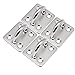 Homgaty Heavy Duty Pad Eye Plate, 4Pcs 6mm 304 Stainless Steel Ceiling Hook Wall Mount Ring Hooks Marine Hanging Hardware Staple Hook Loop Oblong