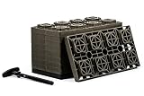 Camco FasTen 4x2 Leveling Block For Dual Tires, Interlocking Design Allows Stacking To Desired Height, Includes Secure T-Handle Carrying System, Brown (Pack of 10) - 44525