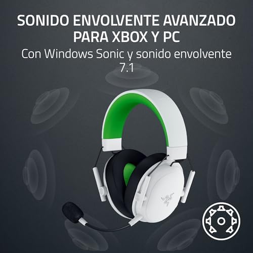 BlackShark V3 X HyperSpeed Xbox - Headset de Esports sem fios - Ultralight 270g - Diafragmas de 50mm - Microfone destacável - HyperSpeed 2.4GHz & Bluetooth - Xbox/PC | Branco