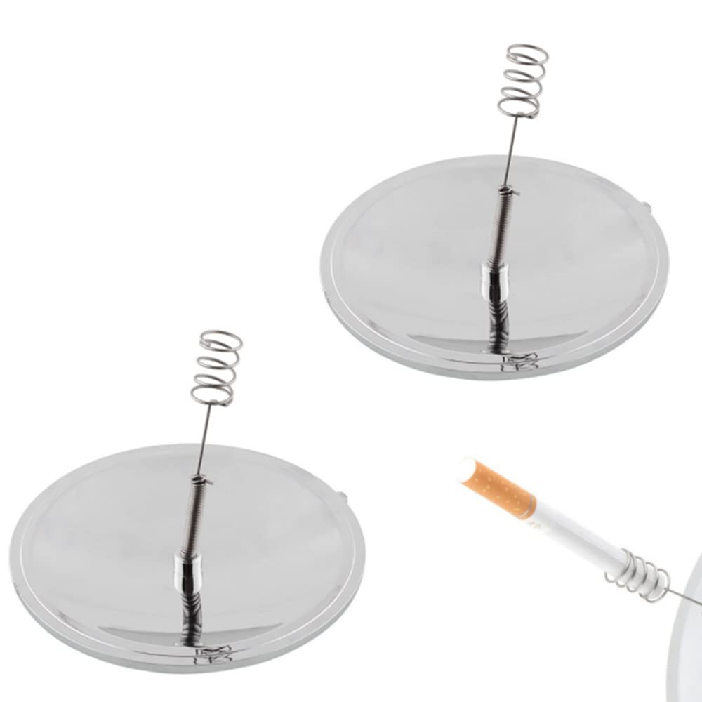 2 Pcs Solar Fire Starter Cigarette Lighter Environmental Protection Windproof Waterproof for Hiking Camping Survival Tool Outdoor, Silver, 10x10x2.7 (TY1108)